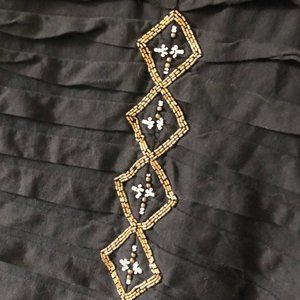 RIC RAC Anthropologie Black Beaded Tank Top Tunic